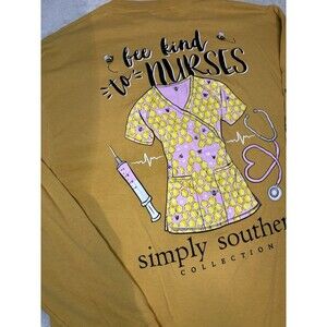Simply Southern Bee Kind To Nurses Long Sleeve XLarge Bumble Bee Honey